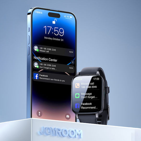 Joyroom JR-FT3 Smartwatch με Παλμογράφο (Dark Gray)