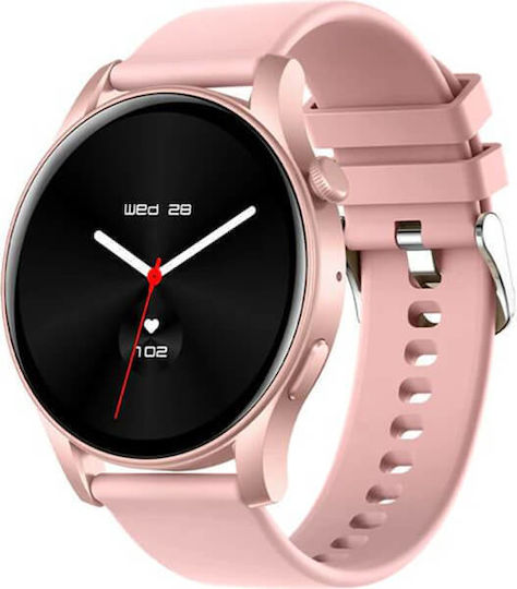 Colmi V73 Smartwatch με Παλμογράφο (Ροζ)