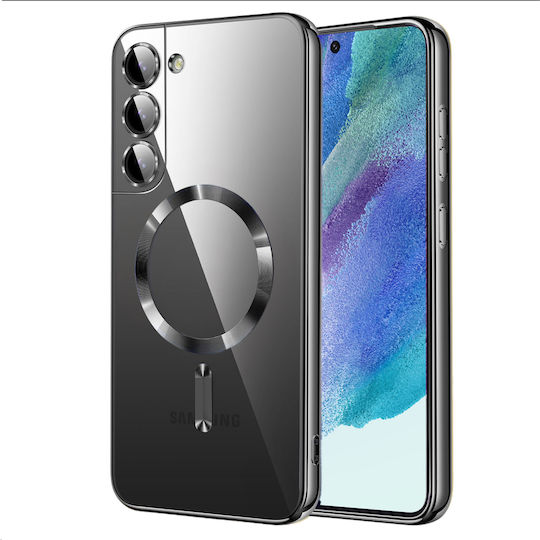 Carcasă Electro Magsafe pentru Samsung Galaxy S21 Fe Negru + Sticlă de Protecție Ecran