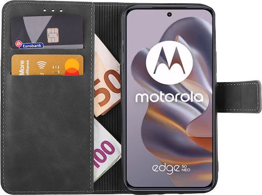 Lime Essential Magnet Book Δερματίνης Γκρι (Motorola Edge 50 Neo / Edge 60 Neo)