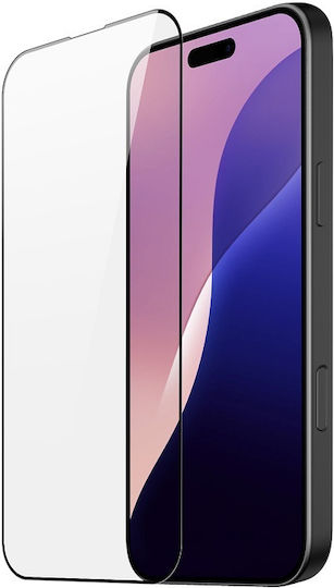 Vollkleber Vollflächig gehärtetes Glas Schwarz (iPhone 16)