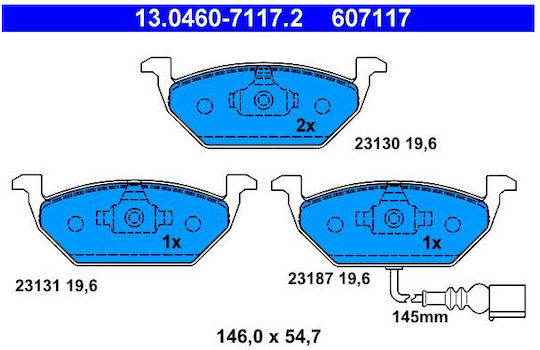 Ate Bremsbelag für Audi A2 / A3 Seat Altea / Leon / Toledo Skoda Fabia / Octavia / E-Commerce-Website / Raumster