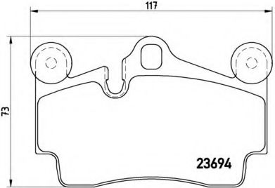 Brembo Σετ Τακάκια Πίσω για Audi Q7 Volkswagen Touareg