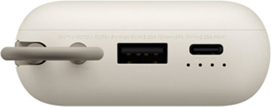 Xiaomi BHR9072GL Integrated Type-C Power Bank 10000mAh 22.5W με Θύρα USB-A και Θύρα USB-C Μπεζ