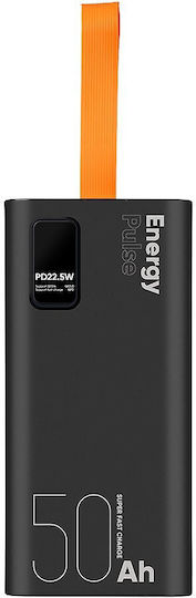 Obal:Me EnergyPulse Power Bank 50000mAh 22.5W με 2 Θύρες USB-A Μαύρο