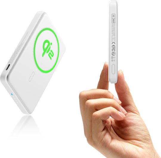 ESR Qi2 MagSlim MagSafe Power Bank 10000mAh 15W Бял
