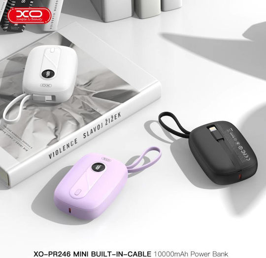 XO PR246 Power Bank 10000mAh 20W Power Delivery Μωβ