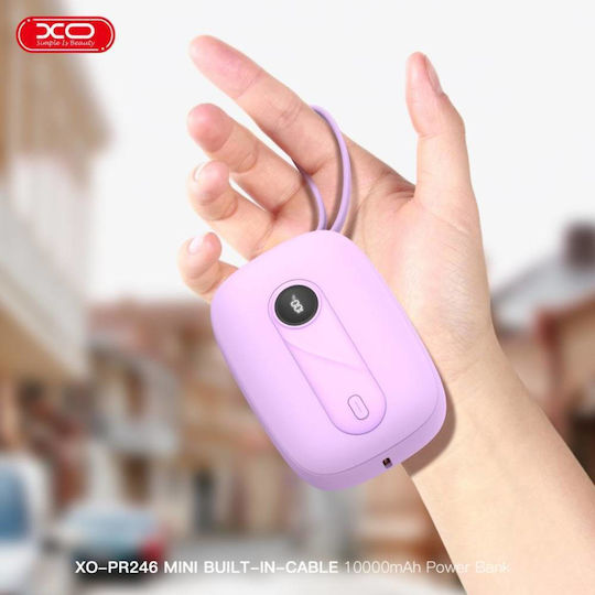 XO PR246 Power Bank 10000mAh 20W Power Delivery Μωβ