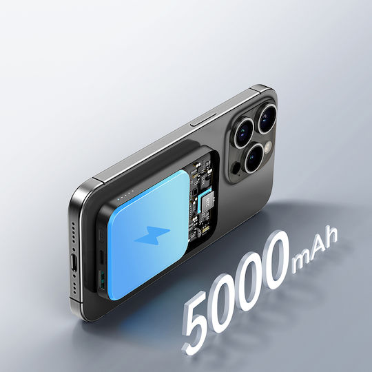 Joyroom JR-W020 Mini Power Bank 5000mAh 20W με Θύρα USB-A και Θύρα USB-C Power Delivery Μαύρο