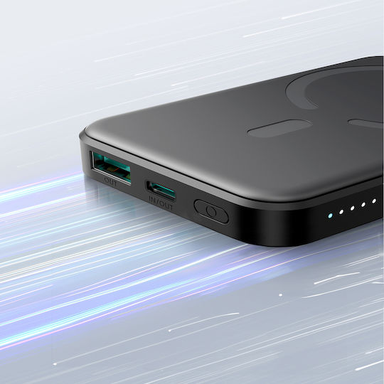 Joyroom JR-W020 Mini Power Bank 5000mAh 20W με Θύρα USB-A και Θύρα USB-C Power Delivery Μαύρο