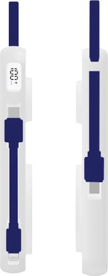 3MK PastelUp MagSafe Power Bank 10000mAh 22.5W с USB-A порт и USB-C порт Бял