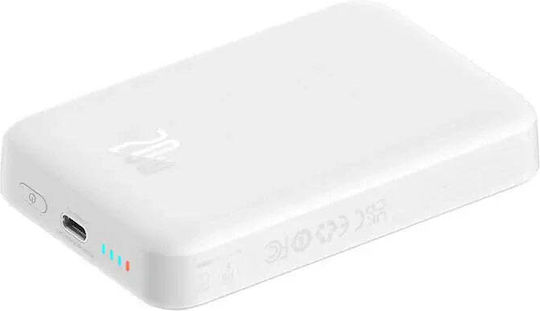 Baseus Mini Air MagSafe Power Bank 10000mAh 20W cu Port USB-C Alb