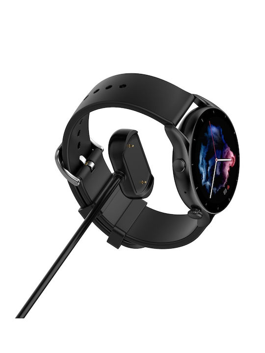 Tactical Charging Cable Wearable Charger Amazfit GTR 3 / GTR 3 Pro / GTS 3 Blackς