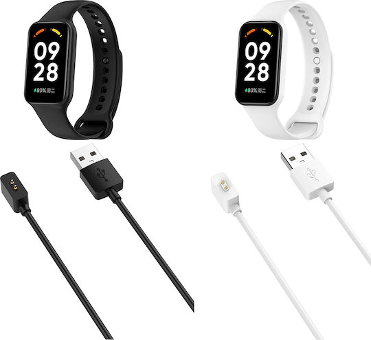 Techsuit TXC3 3.5W 1m Φορτιστής για Xiaomi Redmi Smart Band 2, Watch 3 Active, Xiaomi Band 8, Xiaomi Band 8 Active. Μαύρος