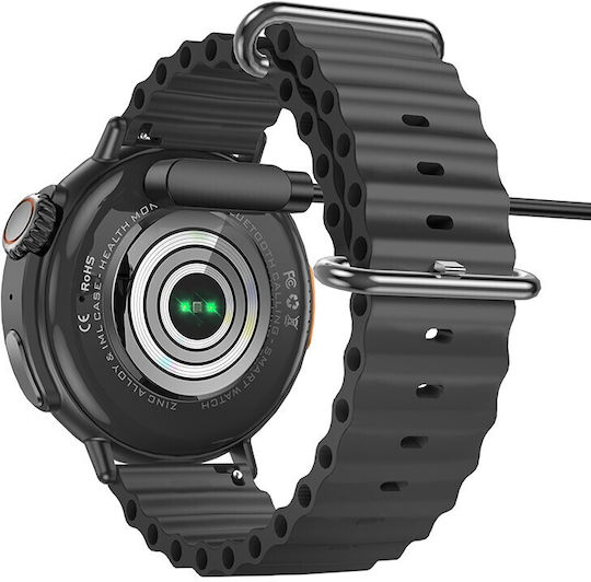 Hoco Wearable Charger Y18 Smart Sports Watch Blackς