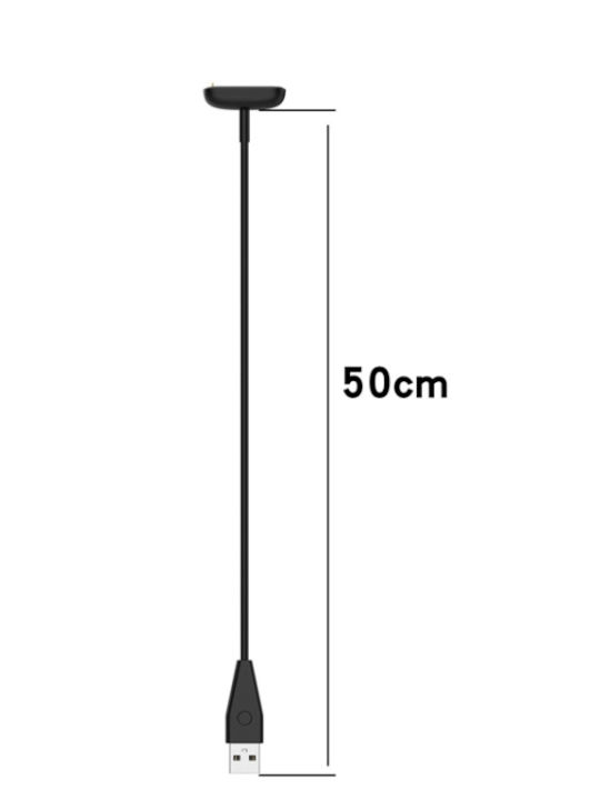 Tactical USB Charging Cable Μαύρο (Fitbit Luxe)