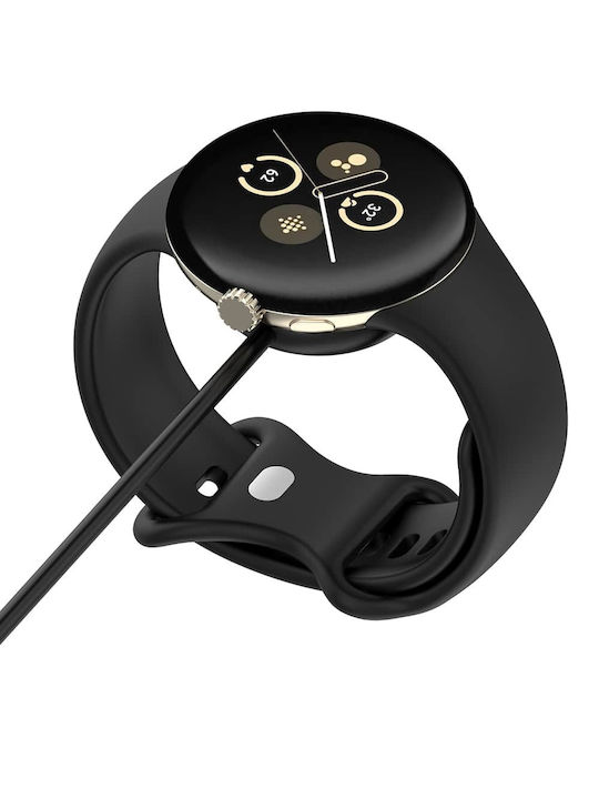 Techsuit Thc5 Ladegerät für Google Pixel Watch 3, 2; Fitbit Ace LTE Schwarzς