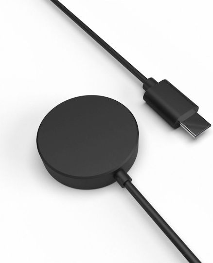 Festes USB-C-Ladegerät für Samsung Galaxy Watch 3 4 5 6 Active Schwarz