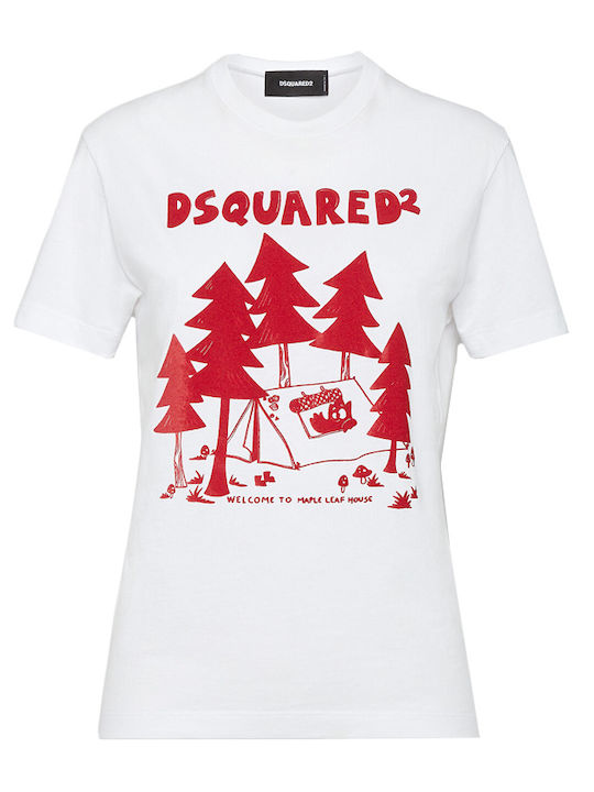 Γυναικείο T-shirt Κόκκινο-λευκό