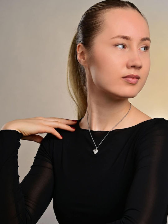 Akzent Halskette mit Design Herz aus Stahl