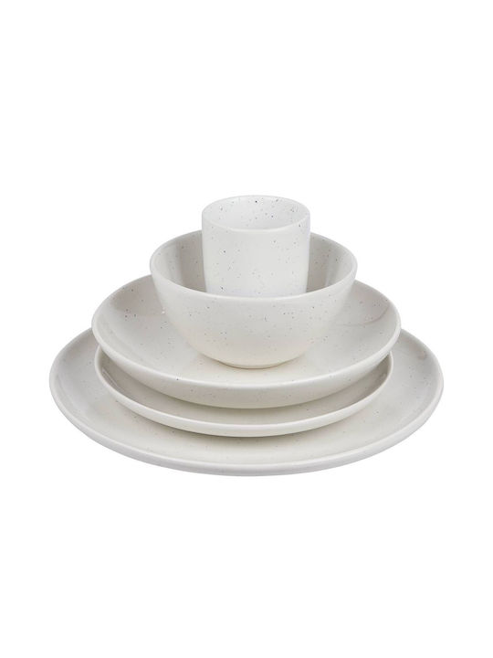Butlers Lynn Teller Nudeln Keramik Beige mit Durchmesser 22cm