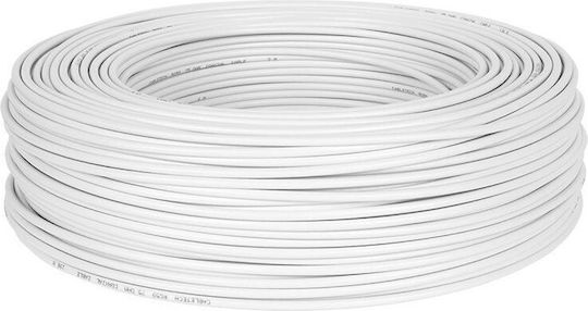 White Rg59 Coaxial Cable 32 Copper Wires X 0.12mm 200 M 0.75 Mm Conductor