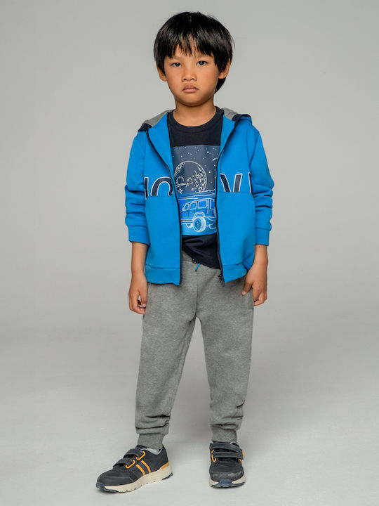 Mayoral Kids Sweatpants Set Blue 3pcs