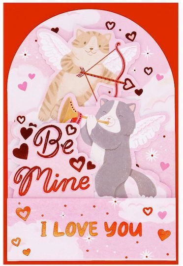 Pop Up Be Mine Ευχετήρια Κάρτα Αγίου Βαλεντίνου 3D 3x12cm BGPU0013