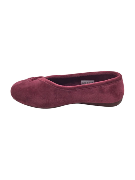 Adam's Shoes Closed Women's Slippers in Burgundy color