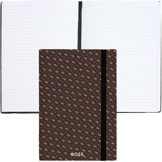 Hugo Boss Notebook A5 Ruled Brown