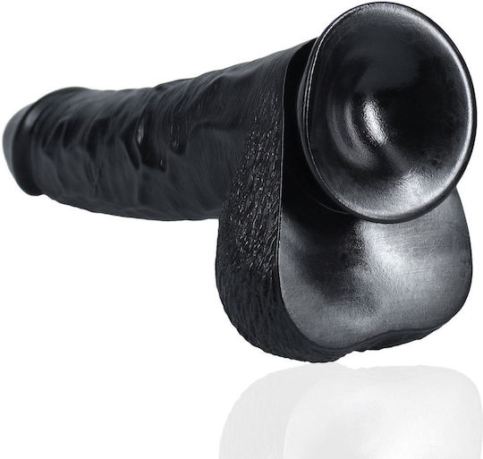 Shots Ρεαλιστικό Dildo με Όρχεις και Βεντούζα Μαύρο 33cm