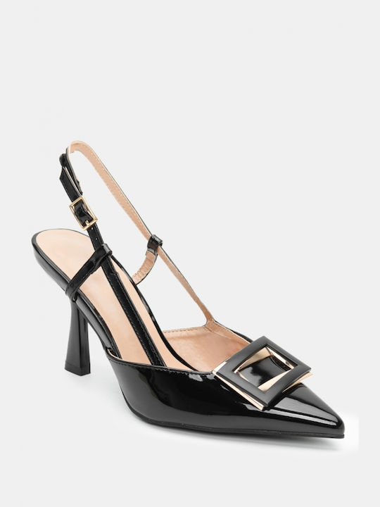 Luigi Pointed Toe Black Heels