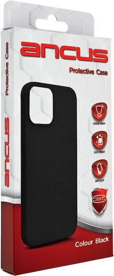 Ancus Back Cover Silicon / Plastic Rezistent Negru (iPhone 16 Plus)