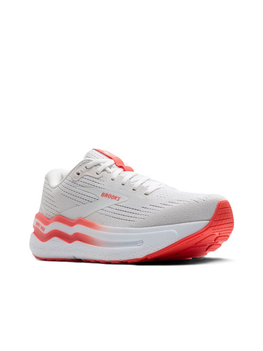 Brooks Ghost Max 2 Sport Shoes Running White / Hot Coral