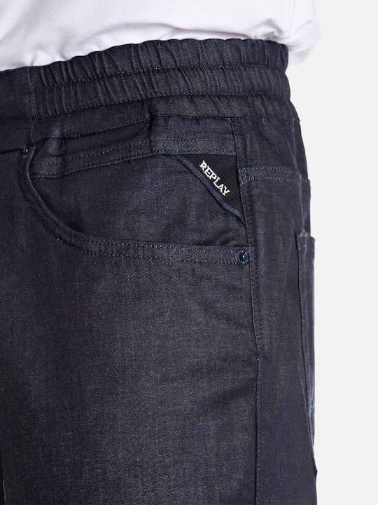 Lanny Men's Jeans Pants Elastic Dark-blue