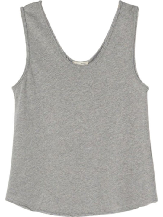 Women's Blouse Cotton Sleeveless Grey