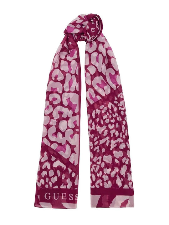 Guess Women's Wool Scarf Burgundy