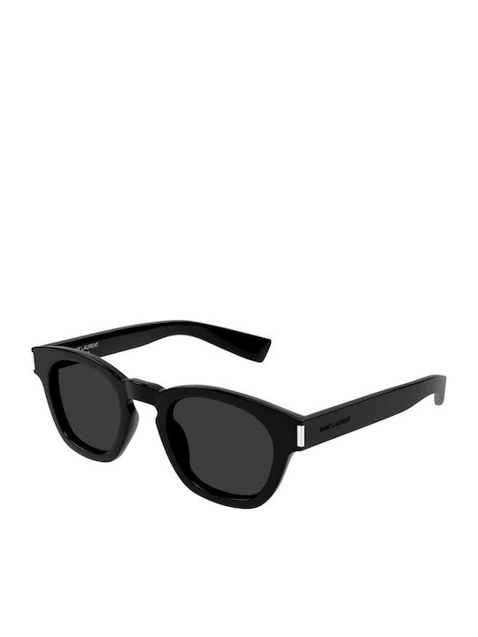 Ysl Unisex Sunglasses with Black Plastic Frame and Black Lens SL 746 001