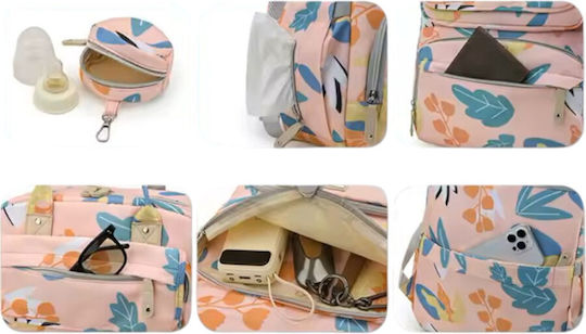 Queen Mother Wickeltasche-Wickelrucksack Hellblau 41x34x12cm.