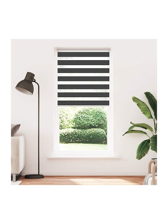 vidaXL Roller Blinds Partial Blackout Black W100xH200cm 4014261