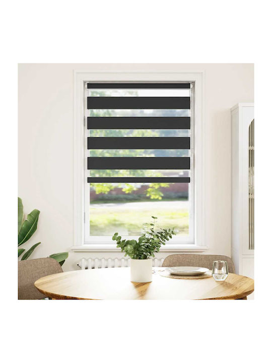 vidaXL Roller Blinds Partial Blackout Black W90xH100cm 4014207