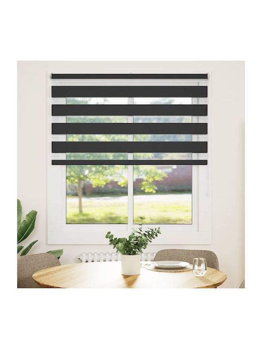 vidaXL Roller Blinds Partial Blackout Black W135xH150cm 4014242