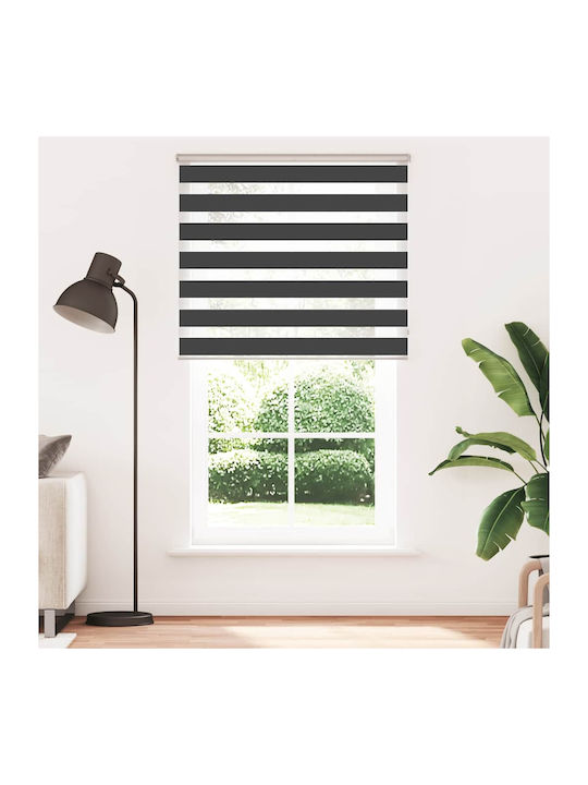 vidaXL Roller Blinds Partial Blackout Black W110xH200cm 4014263