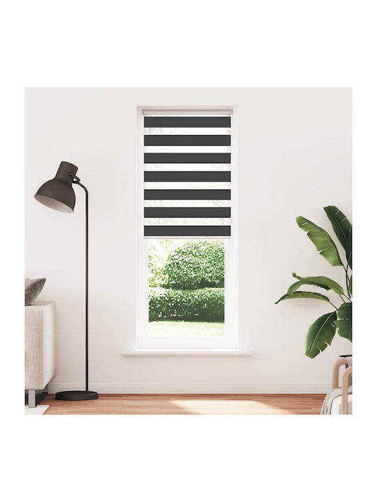 vidaXL Roller Blinds Partial Blackout Black W90xH200cm 4014259