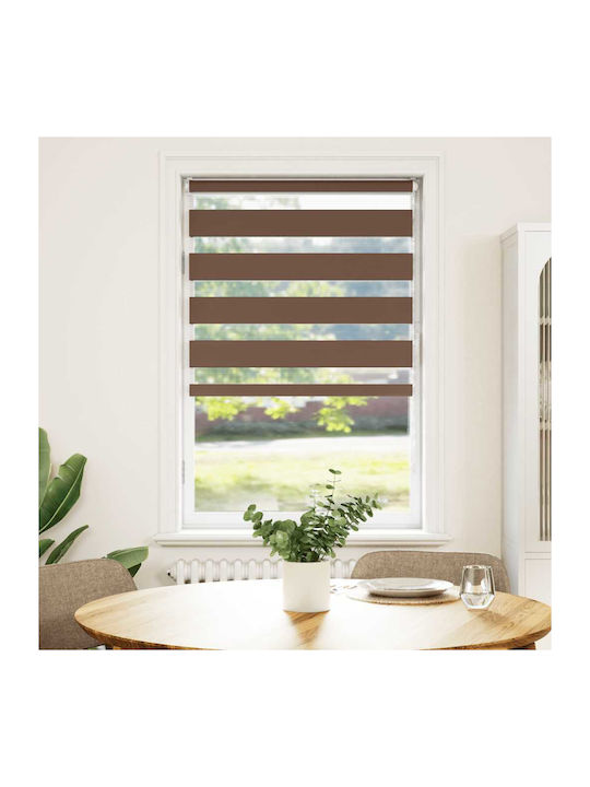 vidaXL Roller Blinds Partial Blackout Brown W75xH150cm 4014334