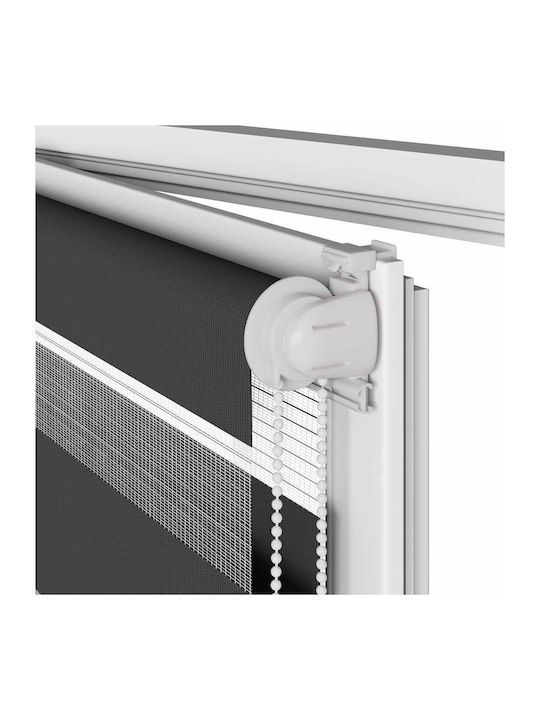 vidaXL Rollos Partieller Blackout Schwarz B50xH200cm 4014251