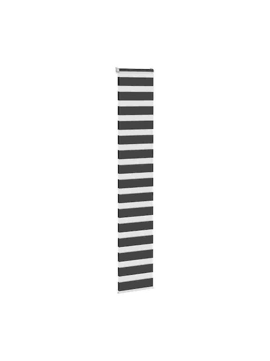 vidaXL Rollos Partieller Blackout Schwarz B50xH200cm 4014251