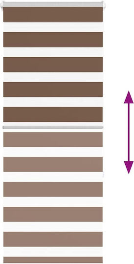 vidaXL Roller Blinds Partial Blackout Brown W60xH150cm 4014331