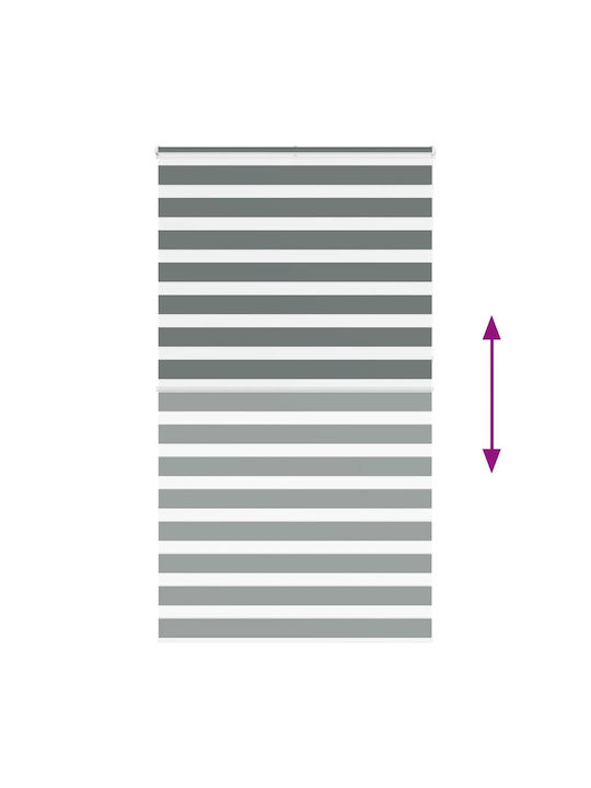 vidaXL Roller Blinds Partial Blackout Gray W120xH230cm 4014187