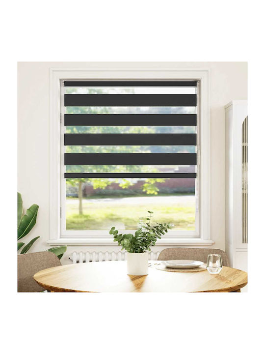 vidaXL Roller Blinds Partial Blackout Black W115xH150cm 4014238